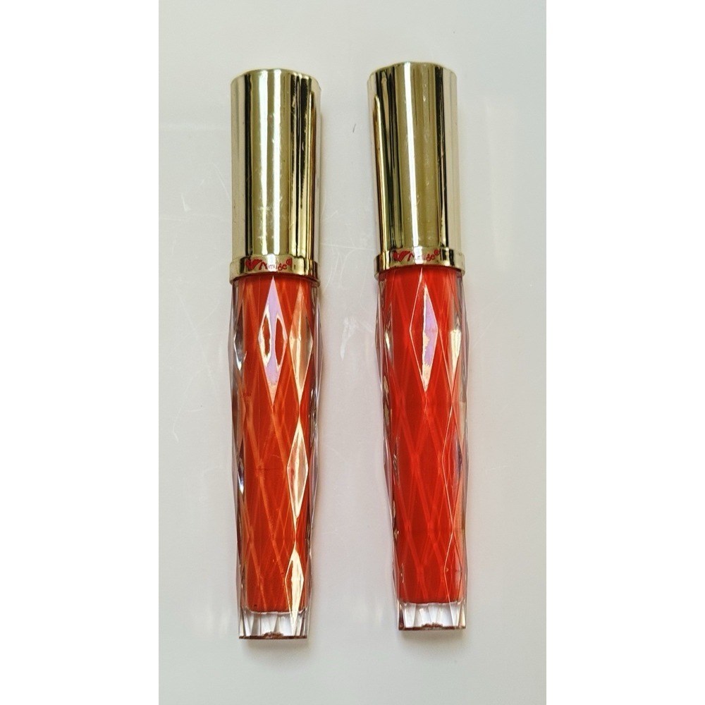 Amuse Diamond Gloss Lipstick Duo Gold Cap LIP2051-1 & 2051-2 New Sealed